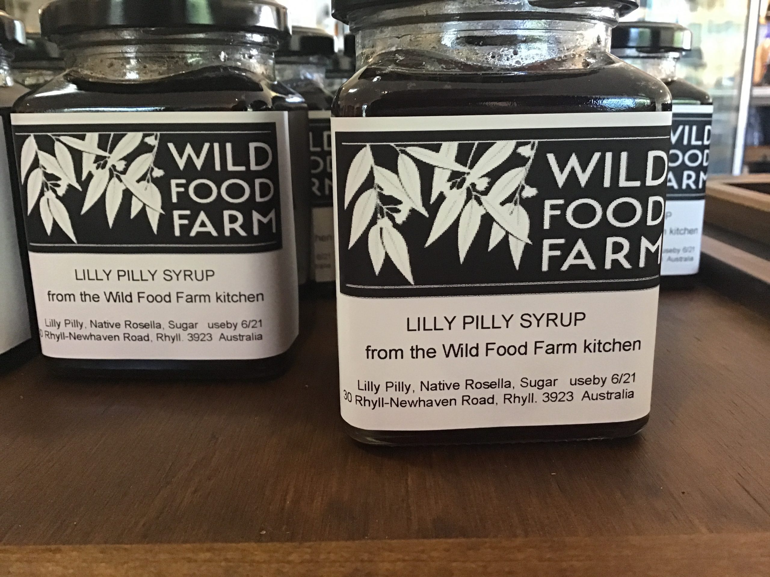 Lilli Pilli syrup made in the kitchen at the Wild Food Farm